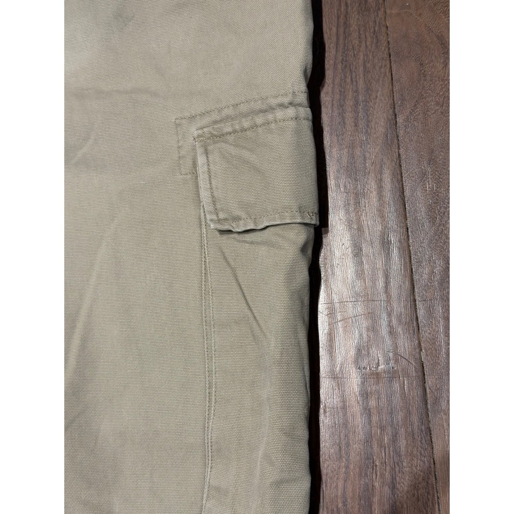 Nautica Explorer Mens Loose Fit Cargo Pants Tan Khaki Cotton Canvas 34x30 - Picture 6 of 11